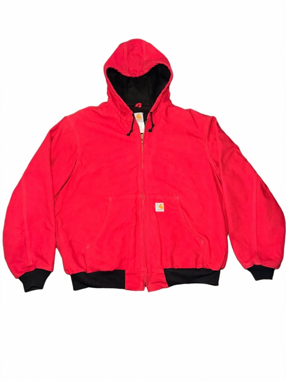 Vintage Carhartt J131 RED Thermal Lined Duck Active Jacket Men’s XL Workwear